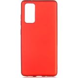Coverzone Galaxy S20 Fe Kılıf Premier Silikon Arka Kapak Kılıf Kırmızı