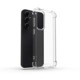 Coverzone Galaxy S24 FE ile uyumlu Kılıf Z-Nitro Anti Shock Silikon Kapak Kamera Korumalı Antişok Airbag Köşe Korumalı Silikon Şeffaf Kılıf