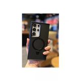 Coverzone Galaxy S24 Ultra İle Uyumlu Kılıf Karbon Fiber Görünümlü Magsafe İle Uyumlu Stand Olabilen Carbon