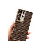 Coverzone Galaxy S25 Plus İle Uyumlu Kılıf Karbon Fiber Görünümlü Magsafe İle Uyumlu Stand Olabilen Carbon