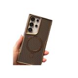 Coverzone Galaxy S25 Ultra Uyumlu Kılıf Karbon Fiber Görünümlü Magsafe Uyumlu Stand Olabilen Carbon