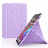 Coverzone Galaxy Tab A11 ile Uyumlu Kılıf Kalem Koyma Bölmeli Stand Olan Uyku Modlu Suni Deri, Yarı Transparan Silikon Arka Yüzey Ergonomik Yapılı, Attravtive Smart Cover Lila