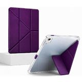 Coverzone Galaxy Tab A11 Plus+ ile uyumlu X230 X236 Tablet Kılıfı Şeffaf Arka Kapak Smart Cover Ayrılmayan Katlanır Standlı Kalem Yuvalı Koruyucu Slim Tablet Kılıfı Akıllı Uyku Özellikli Damson
