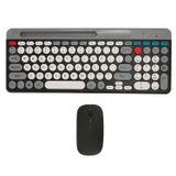 Coverzone Galaxy Tab Active 3 T577 ile Uyumlu Bluetooth Klavye Mouse Kablosuz Klavye ve RGB Mouse Set 2.4G Bluetooth Bataryalı Taşınabilir Hafif ve İnce Tasarım ZYG-806