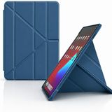 Coverzone Galaxy Tab S10 Lite ile uyumlu Kılıf Kalem Koyma Bölmeli Stand Olan Uyku Modlu Suni Deri Yarı transparan Arka Yüzey Attravtive Smart Cover Gri Mavi