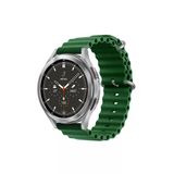 CoverZone Galaxy Watch 3 Uyumlu 41 mm Quintessential Kabartmalı Metal Tokalı Koyu Yeşil Kordon