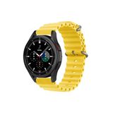 CoverZone Galaxy Watch 3 Uyumlu 41 mm Quintessential Kabartmalı Metal Tokalı Sarı Kordon