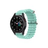 CoverZone Galaxy Watch 3 Uyumlu 41 mm Quintessential Kabartmalı Metal Tokalı Turkuaz Kordon