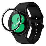 Coverzone Galaxy Watch 4 İle Uyumlu Tam Kapatan PPMA Pet Saat Ekran Koruyucu, Siyah, 44 mm
