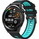 CoverZone Galaxy Watch 42 mm Grealish Siyah-Mavi Delikli Silikon Kordon