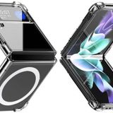 Coverzone Galaxy Z Flip 4 ile uyumlu Kılıf Magsafe ile uyumlu Nitro AntiShock Transparan Köşeler Airbag Koruma