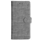 Coverzone General Mobile Gm 21 Pro İle Uyumlu Standlı Kartvizitli ve Para Gözlü Kumaş Desen Cüzdan Kılıf Gri
