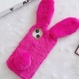 Coverzone General Mobile GM 5 Plus Uyumlu Kılıf Peluş Tüylü Tavşan Kulak Silikon Tpu Oyuncak Kapak Fuşya