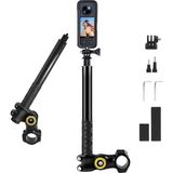 Coverzone Gidon Montajlı Görünmez Selfie Çubuğu, INSTA360 X3, X2, X4, X5, One Rs, Go 3, One X, - Çok Renkli