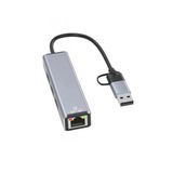 Coverzone Gigabit Type-C To Ethernet Rj45 Çift Uçlu Usb-A To Rj45 Kablolu Internet Dönüştürücü 100 Mbps Hc72Q