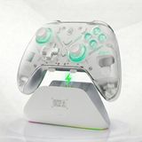 Coverzone Hall Efect Kablosuz Oyun Kolu, RGB Şarj İstasyonlu, 3 Modlu Hassas Tetik, Drift Önleyici Joystick, Değiştirilebilir D-Pad, Kablosuz Bluetooth 2.4G PC Konsol Uyumlu | Aolion K20 (Beyaz)