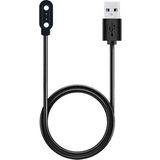 Coverzone Haylou Ls01,ls02 Solar Ile Uyumlu Siyah Kablolu Smart Akıllı Saat Için Şarj Kablosu