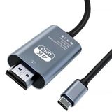 Coverzone HDMI Çevirici USB C HDMI 4K 60Hz HDMI, 200cm USB C HDMI Adaptör USB C HDMI Uyumlu Thunderbolt Type-C to HDMI 2 Metre Kablo Uzunluğu ZR854