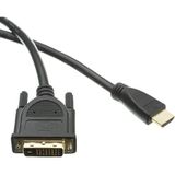 Coverzone HDMI to DVI 15 Pin Kablo 1.5 Metre Altın Uçlu Yüksek Hızlı Görüntü Aktarım Kablosu Full HD 1080P Destekli Monitör TV Projeksiyon Bağlantı Kablosu Dayanıklı | ZR142