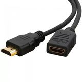 Coverzone HDMI Uzatma Kablosu 1.5 Metre Erkek Dişi Kablo Full HD 1080P 4K Destek Altın Uçlu Yüksek Hızlı HDMI Uzatıcı TV Monitör Projeksiyon Oyun Konsolu Uyumlu | ZR150 (Siyah 1.5 Metre)
