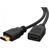 Coverzone HDMI Uzatma Kablosu 1.5 Metre Erkek Dişi Kablo Full Hd 1080P 4K Destek Altın Uçlu ZR150