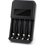 Coverzone Hızlı Pil Şarj Cihazı LCD Ekranlı AA AAA Ni-MH Ni-Cd Şarj Edilebilir Kalem ve İnce Kalem Pil Şarj Aleti 100-240V Dünya Geneli Voltaj Akıllı Güvenlik Korumalı Siyah | Beston C9012LA