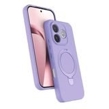 Coverzone Honor 600 Lite ile Uyumlu Z-Samara MagSafe ile Uyumlu Kılıf Lila | Z-Samara kılıf; MagSafe ile uyumlu, kablosuz şarj destekli, stand özellikli, ince, hafif ve darbe korumalı tasarım.