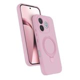 Coverzone Honor 600 Lite ile Uyumlu Z-Samara Standlı Kılıf Açık Pembe | Z-Samara kılıf; MagSafe ile uyumlu, kablosuz şarj destekli, stand özellikli, ince, hafif ve darbe korumalı tasarım.