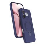 Coverzone Honor 600 Lite ile Uyumlu Z-Samara Standlı Kılıf Lacivert | Z-Samara kılıf; MagSafe ile uyumlu, kablosuz şarj destekli, stand özellikli, ince, hafif ve darbe korumalı tasarım.
