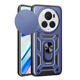 Coverzone Honor Magic 6 Pro İle Uyumlu PhoenixShield Sürgülü Sistem Kamera Korumalı Kapak Tam Koruma Manyetik Vega Kapak Lacivert