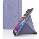 Coverzone Honor Pad 7 Pro ile Uyumlu Kılıf Kalem Koyma Bölmeli Stand Olan Uyku Modlu Suni Deri Yarı Transparan Arka Yüzey Attravtive Smart Cover Lavanta - Xiaomi Pad 7 Pro