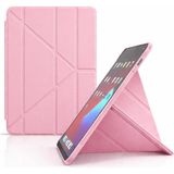 Coverzone Honor Pad X8A ile Uyumlu Kılıf Kalem Koyma Bölmeli Stand Olan Uyku Modlu Suni Deri Yarı Transparan Arka Yüzey Attravtive Smart Cover Pembe - Honor X8A