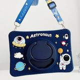 Coverzone Honor Pad X8A Tablet Kılıfı, 360 Derece Döner Stand, Kawaii Askılı Tasarım, Kalem Yuvası Özellikli, Sevimli Astronot Tasarımı