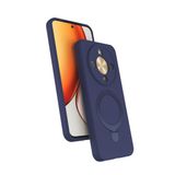 Coverzone Honor X9D ile uyumlu Kılıf MagSafe ile uyumlu Z-Samara Kapak Wireless Şarj Özellikli Stand Olabilen Honor X9D kilif Lacivert