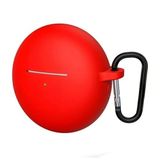 Coverzone Huawei FreeBuds 7İ İle Uyumlu Yüksek Kalite Çizilmeye Dayanıklı Koruyucu Yumuşak Silikon Kulaklık Kılıfı Kancalı FB-7i (Kırmızı)
