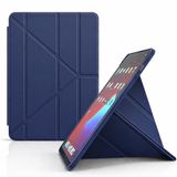Coverzone Huawei Honor Pad V9 ile uyumlu Kılıf Kalem Koyma Bölmeli Stand Olan Uyku Modlu Suni Deri, Yarı transparan Silikon Arka Yüzey ergonomik yapılı, Attravtive Smart Cover Lacivert