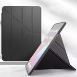 Coverzone Huawei Honor Pad V9 ile uyumlu Kılıf Kalem Koyma Bölmeli Stand Olan Uyku Modlu Suni Deri, Yarı transparan Silikon Arka Yüzey ergonomik yapılı, Attravtive Smart Cover Siyah