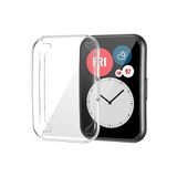 Coverzone Huawei Watch Fit 2 Akıllı Saat ile uyumlu Tpu Çerçeveli Tam Kaplayan Toz ve Kirden Koruyan Ekran Koruyucu Çerçeveli Kılıf (ŞEFFAF)