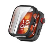 Coverzone Huawei Watch Fit 4 Pro ile uyumlu 360° Kasa Koruyucu Kılıf Yumuşak TPU Ekran Koruyuculu Dokunmatiği Etkilemeyen Saatin Çevresini Tam Kavrayan Darbelere Karşı Silikon Koruyucu Siyah