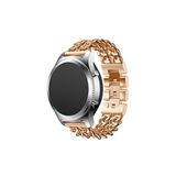 CoverZone Huawei Watch GT 3 Pro Uyumlu 46 mm Zincir Halkalı Metal Örgülü Rose Gold Kordon