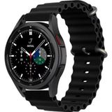 CoverZone Huawei Watch GT Uyumlu 42 mm Quintessential Kabartmalı Metal Tokalı Siyah Kordon