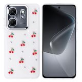 Coverzone İnfinix Smart 9 ile uyumlu Kılıf Airbag Köşeli 2mm Kamera Çıkıntı Korumalı Simli Şeffaf Baskılı Z-Kutup Kapak Kiraz