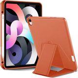 CoverZone iPad 10.2 ile Uyumlu Kılıf Lüks Kadife Iç Kaplamalı iPad 10.2 Suni Deri, Mıknatıslı V- Stand Tablet Arka Kapak - Turuncu