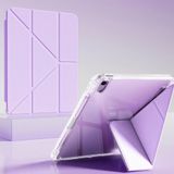 Coverzone iPad 11.Nesil A16 11inç/10.Nesil 10.9inç ile uyumlu Kalem Koyma Bölmeli Ultra Koruma Antişok Yatay Dikey Şekillerde Stand seçeneği Uyku Modlu New Attractive Smart Cover Kılıf Lila