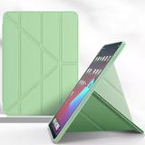 Coverzone iPad Air 11 ile Uyumlu (2024) A2902 11" Kılıf, Kalem Koyma Bölmeli, Stand Olan, Uyku Modlu, Suni Deri, Ergonomik Yapılı, Attractive Smart Cover Açık Yeşil