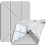 Coverzone iPad Air 11 M2 için Kılıf A2902 11 inç (2024) ile uyumlu Kalem Koyma Bölmeli Ultra Koruma Antişok Yatay Dikey Şekillerde Stand seçeneği Uyku Modlu New Attractive Smart Cover Kılıf Gri