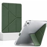 Coverzone iPad Air 11 M2 için Kılıf A2902 11 inç (2024) ile uyumlu Kalem Koyma Bölmeli Ultra Koruma Antişok Yatay Dikey Şekillerde Stand Uyku Modlu New Attractive Smart Cover Kılıf Haki