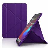 Coverzone iPad Air 13 ile uyumlu (2025) A3268 Kılıf Kalem Koyma Bölmeli Stand Olan Uyku Modlu Suni Deri, Yarı transparan Silikon Arka Yüzey ergonomik yapılı, Attravtive Smart Cover Derin Mor