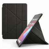 Coverzone iPad Air 13 ile uyumlu (2025) A3268 Kılıf Kalem Koyma Bölmeli Stand Olan Uyku Modlu Suni Deri, Yarı transparan Silikon Arka Yüzey ergonomik yapılı, Attravtive Smart Cover Siyah