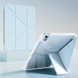 Coverzone iPad Air Ile Uyumlu 4. Nesil 10.9 ile Uyumlu Kalem Koyma Bölmeli Ultra Koruma Antişok Yatay Dikey Şekillerde Stand Seçeneği Uyku Modlu New Attractive Smart Cover Kılıf Mavi - iPad Air 4. Nesil 10.9